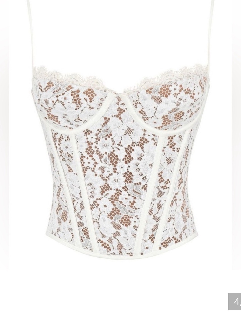 House of CB Ivory Lace Underwired Corset Top